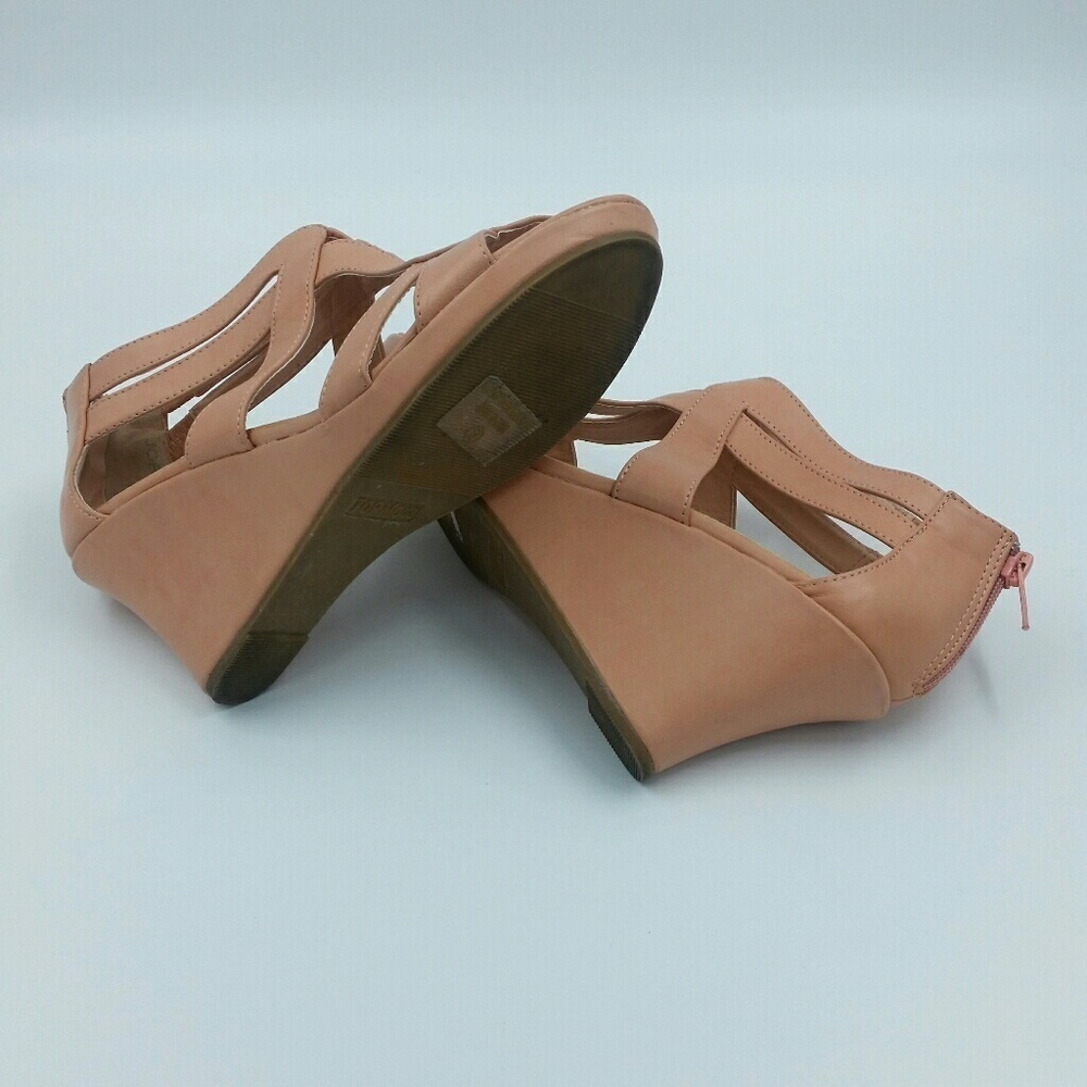 TOP MODA l Wedge Sandal Zip Back - Picture 2 of 6